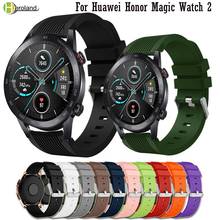 Ремешок для часов Huawei Honor Magic watch 2 спортивный браслет 22 мм Силиконовые смарт- часы ремешок для Garmin Vivoactive 4 браслет 2024 - купить недорого