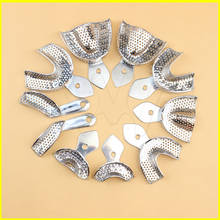 Bandeja de impressão dental em aço inoxidável, 2 peças, autoclavável, instrumento de dentadura, ferramentas para dentista 2024 - compre barato
