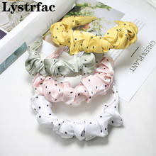 Lystroffac-Diadema plisada para mujer, diadema de lunares Retro, accesorios para el cabello 2024 - compra barato