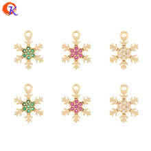 Cordial Design 50Pcs 10*13MM Jewelry Accessories/DIY/Hand Made/Snowflake Shape/Earrings Connectors/CZ Charms/Earrings Making 2024 - buy cheap