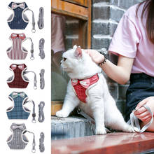 Hoopet Cat Harnesses Bow Tie Vest Walking Lead Leash Pet Cat Harnesses Leash Set for Small Medium Cat 2024 - buy cheap