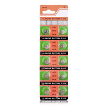 Batería de botón para reloj de juguete, 10 unidades/tarjeta de 30mAh, 1,55 V, AG5, G5, 393A, LR48, LR754, 15, 193, LR48, D309, 399, RW28 AG 2024 - compra barato