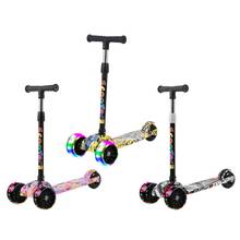 Child Scooter Folding Kick Scooter Adjustable Height Skateboard For Kids With LED Light Kateboard Outdoor Kids Foot Scooter 2024 - buy cheap