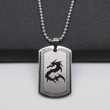 necklace men Nameplate pendant stainless steel Steampunk dragon necklace friend men necklace chain jewelry on the neck wholesale 2024 - buy cheap