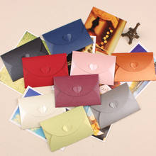 Small Paper envelope Colorful love heart clasp envelopes 100pcs/lot-10.5*7cm wedding invitation envelope gilt envelope 2024 - buy cheap