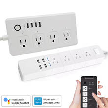 Tuya Smart Plug Wifi Socket With Remote Control BR/US Wireless Power Strip for Home With Tinming Function by Google Home Alexa 2024 - buy cheap