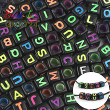 6mm Mixed Cube Letter Beads for Jewelry Making Black Colorful Alphabet Acrylic Spacer Loose Spacer Beads DIY Bracelet Wholesale 2024 - buy cheap