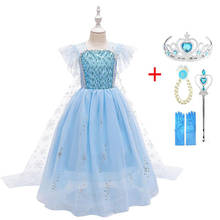 2021 Summer New Elsa Dress For Girls Princess Party Costume Snow Queen Cosplay Elza Anna Vestidos Children Halloween Clothing 2024 - buy cheap