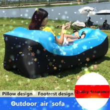 Camping Inflatable Recliner Air Sofa Sequin Sequins Sleeping Bag Hammock Foldable Fast Inflatable Sofa Beach Camping, Travel 2024 - buy cheap