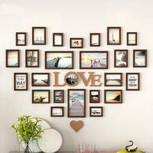 Sala de estar em forma de coração foto decoração de parede quadro de foto amor criativo combinação adesivo de parede quadro de imagem 24-27 quadro 2024 - compre barato