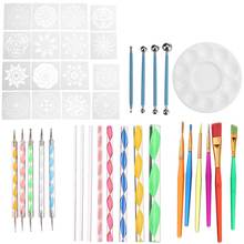 DIY 40Pcs/set Mandala Dotting Tools Set For Rock Stone Painting Pen Painting Rocks Dot Kit Polka Dot Art Tool Template Cosmetic 2024 - buy cheap