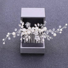 Elegant Bridal Hair Comb Wedding Hair Accessories Rhinestones Pearls Women Hairpins Bridal Headpiece Hair Jewelry Ornaments 2024 - buy cheap