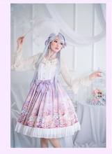 Vestido de princesa para fiesta de té, dulce lolita, vintage, con lazo de encaje, cintura alta, estampado victoriano, kawaii, chica gótica, lolita, jsk cos 2024 - compra barato