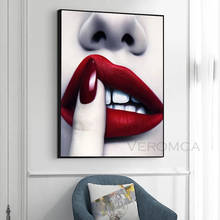 Sexy Red Lips Canvas Painting Fashion Modern Posters and Prints Cuadros Girls Wall Art Picture for Living Room Decor Cuadors 2024 - buy cheap