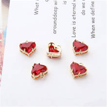 4pcs Korean Real Gold Electroplating Zircon Pendant Heart Statement Earrings for Women Necklace Accessories Material Diy Jewelry 2024 - buy cheap