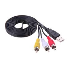 New 1.5M 5ft USB Male A to 3 RCA AV A/V TV Adapter Cord Cable Audio AV Cable 2024 - buy cheap