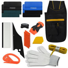 FOSHIO-Kit de herramientas para envoltura de vehículos, Kit de herramientas de ADA de coche, cortador de cinta, guantes de trabajo, escurridor 2024 - compra barato