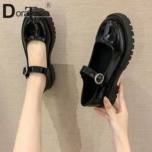 DORATASIA 2021 New Spring Female Concise Platform Pumps Lolita Cute Sweet Student Pumps Women Chunky Heels Buckle Shoes Woman 2024 - buy cheap