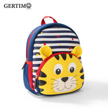 Милые детские школьные сумки для малышей, рюкзак для детского сада, детский школьный рюкзак для девочек и мальчиков с объемным рисунком животных жирафа, тигра, Льва, кролика, сумка 2024 - купить недорого