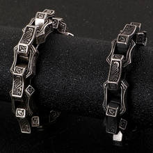 Big Size 23CM Long Man Bracelets Retro 13MM Wide Chain Bracelet for Men Heavy Stainless Steel Biker Jewelry Accessories Male 2024 - compre barato