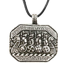 Vikings Soldiers On Viking Ship Pendants Necklaces Amulet Talisman Jewelry For Warrior 2024 - buy cheap