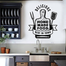 Cutting Board Wall Decal Homemade Food Delicious Kitchen Decoration Vinyl Wall Stickers Decor Dining Room Self-adhesive W819 2024 - buy cheap