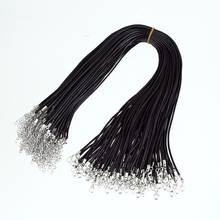 100Pcs Real Handmade Leather Adjustable Braided Rope Necklaces & Pendant Charms Findings Lobster Clasp String Cord 2024 - buy cheap