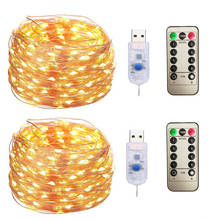 USB LED String Light Remote Control 5M 10M Fairy String Lights Photo Clip Garland Light for Wedding Christmas Holiday Decor Lamp 2024 - buy cheap