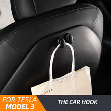 Gancho para reposacabezas de asiento de coche modelo 3, accesorio para Tesla modelo 3 2021, tres colgadores, accesorios para coche modelo Y X 2024 - compra barato