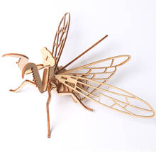 Детские игрушки Монтессори 3D головоломки DIY доска деревянные головоломки насекомое Животное ручной работы образовательная сборка игрушка подарок для детей 2024 - купить недорого