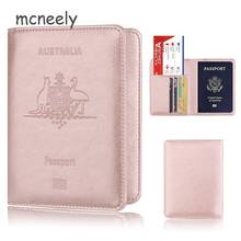 Funda protectora multifuncional para pasaporte de viaje, Funda de cuero para pasaporte de Australia para titular de la tarjeta de crédito empresarial 2024 - compra barato