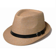 Sombrero de Sol de padres e hijos para hombre y mujer, sombrero de playa a la moda, sombrero de gángster, sombrero de paja panamá 2024 - compra barato