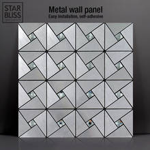 Papel de parede de metal com estampa geométrica, painel 3d de papel de parede de luxo para decoração de paredes da sala de estar, quarto, banheiro, cozinha 2024 - compre barato