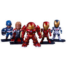 5 pieces / set Marvel Avenger alliance iron man GK action character model home furnishings car dolls children's toys gifts 2024 - buy cheap