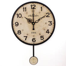 Relógio de parede decorativo grande e silencioso, moderno, vintage, redondo, decoração para casa, 12888 movimentos, relógio de parede para casa 2024 - compre barato