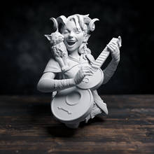 Busto de mujer antigua con guitarra de resina en espiral, kits en miniatura gk sin montar, sin pintar, 1/12 2024 - compra barato