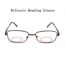 Металлические бифокальные очки для чтения унисекс в стиле ретро, увеличительное стекло для женщин и мужчин, очки для близорукости дальнозоркости, линзы по рецепту на заказ N5 2024 - купить недорого