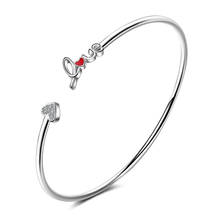 Feminino quente pulseira de jóias de prata cor infinito amor infinito coração pulseira para presente de jóias de casamento feminino pulseira 2024 - compre barato