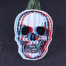 Punk Skull Patches Embroidered Clothes Patches Iron on Stickers for Jacket Jeans Stirpe Decoration DIY Applique Badges Patchwork 2024 - buy cheap