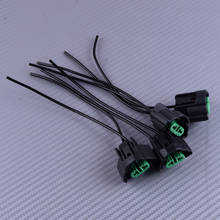 Dwcx 4 pces 12cm faróis do carro luz de nevoeiro h11 fêmea soquete conector adaptador com 4 "cablagens 12v 2024 - compre barato