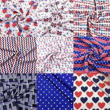 1/2yard 4th of July Independence Day Printed Liverpool Bullet Stretch Fabric Headwrap For Patchwork Cloth Dress Home Decor 2024 - buy cheap