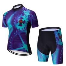 Conjunto de roupa para ciclismo com almofada em gel 5d, camiseta e short para ciclismo masculino mtb verão 2024 - compre barato