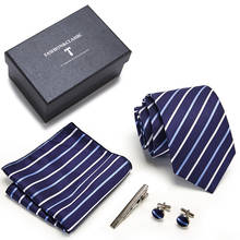 Corbata de seda 100% hecha a mano para hombre, conjunto de mancuernas, caja de corbata rosa, accesorios para camisa, gran oferta, muchos colores 2024 - compra barato