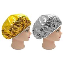 Шапочка для душа, теплоизоляционная алюминиевая шляпа с фольгой, эластичная шапочка для купания для женщин, для парикмахерской, ванной комнаты 2024 - купить недорого