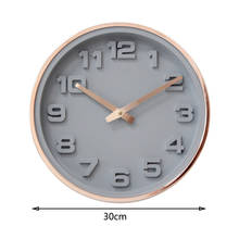 Relógio de parede em ouro rosê, relógio de parede em estilo nórdico silencioso para decoração de sala de estar e casa 2024 - compre barato