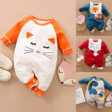 Newborn Baby Girl Clothes Organic Cotton Overalls Winter For Children New Born Boy Kids Clothing Bodysuit Cat Costume Things 2024 - buy cheap