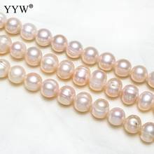Perlas redondas cultivadas de agua dulce, 10-11mm, Perla Natural grande y suelta de aproximadamente 0,8mm, se vende por hilo de aproximadamente 15 pulgadas 2024 - compra barato