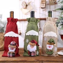 New Year 2021 Santa Claus Wine Bottle Dust Cover Xmas Navidad Noel Christmas Decorations for Home Natal 2021 Dinner Table Decor 2024 - buy cheap