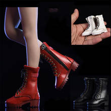 19xg43 3 cor 1/6 escala feminina zíper botas sapatos ocos para 12 polegadas figuras de ação acessórios diy modelo 2024 - compre barato
