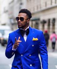 Blazer azul royal masculino, blazer e festa de formatura, excelente blazer para homens, casamento e jantar formal 2024 - compre barato